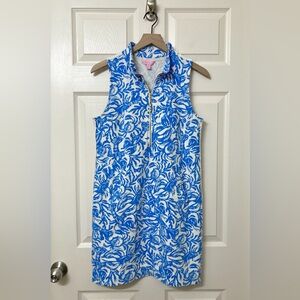 Lilly Pulitzer Skipper On a Roll Lobster Sleeveless Dress Medium Ocean Resort